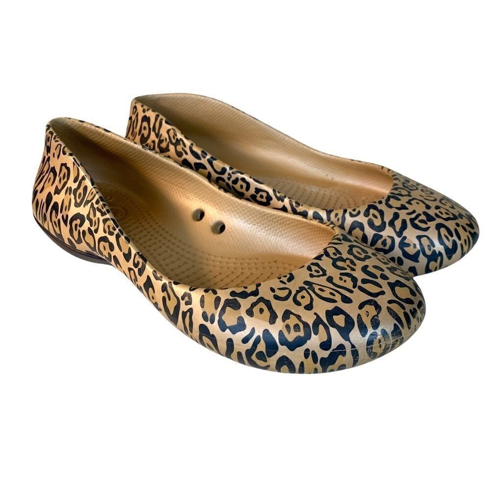 Women’s Leopard Flats Crocs